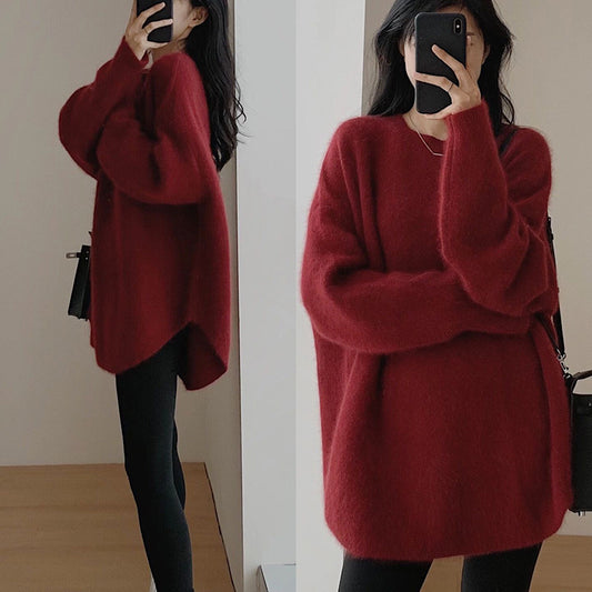 "High-grade French Pullover Bottoming Sweater – Effortless Elegance in Idle Style"