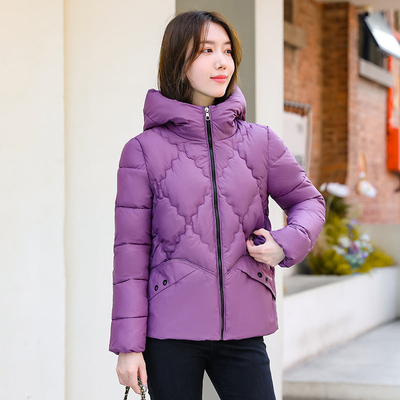 "Cotton Coat – Rhombus Thickened Fleece-lined Jacket for Ultimate Warmth"