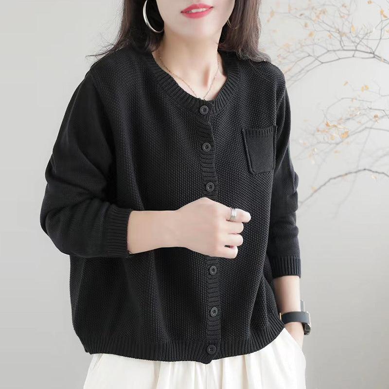 "High-grade Korean Style Lazy Sweater Coat – Effortless Elegance Meets Cozy Comfort"