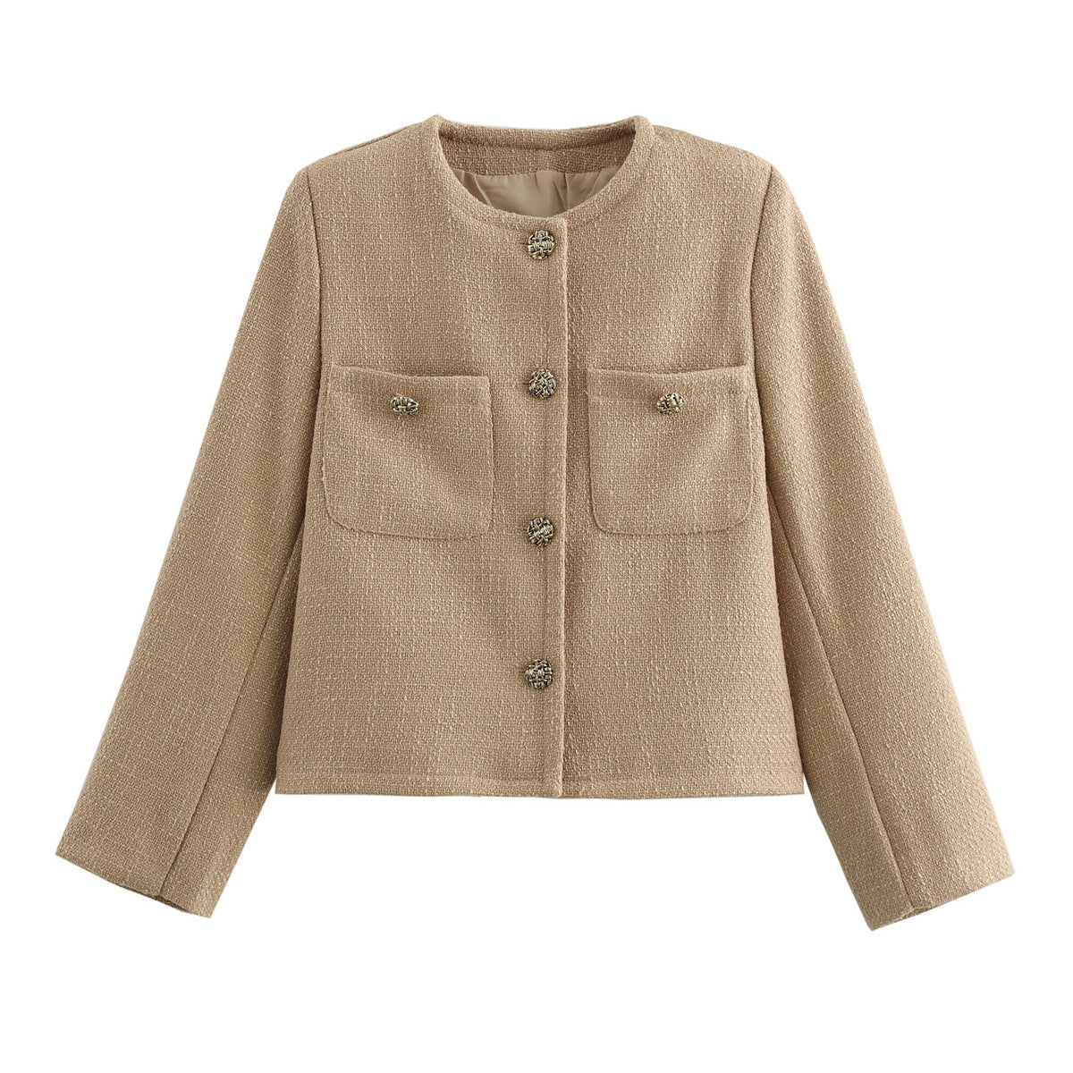 "Women's Tweed Cardigan Coat – Classic Elegance Meets Modern Style"