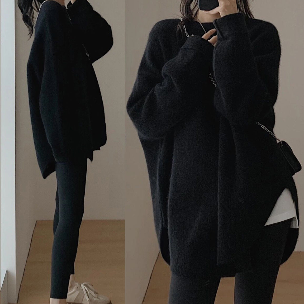 "High-grade French Pullover Bottoming Sweater – Effortless Elegance in Idle Style"