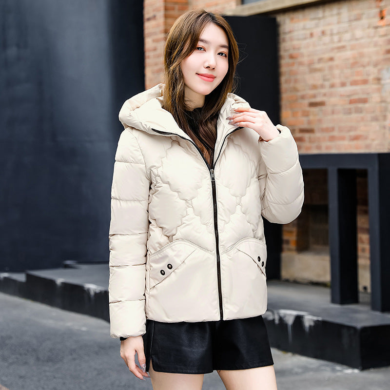 "Cotton Coat – Rhombus Thickened Fleece-lined Jacket for Ultimate Warmth"