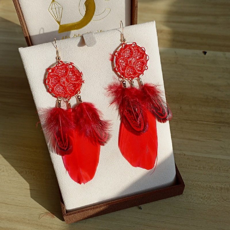 "Women's Casual Versatile Feather Earrings – Effortless Boho Elegance"