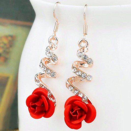 "Elegant Rose Flower Earrings – Timeless & Versatile Statement Jewelry"