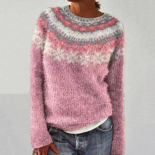 "Women's Color Matching Loose Fashion Knitwear – Effortless Style for Every Season"