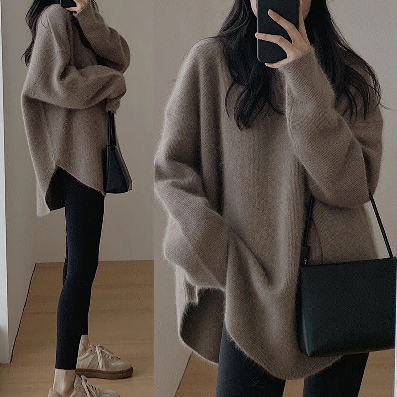 "High-grade French Pullover Bottoming Sweater – Effortless Elegance in Idle Style"