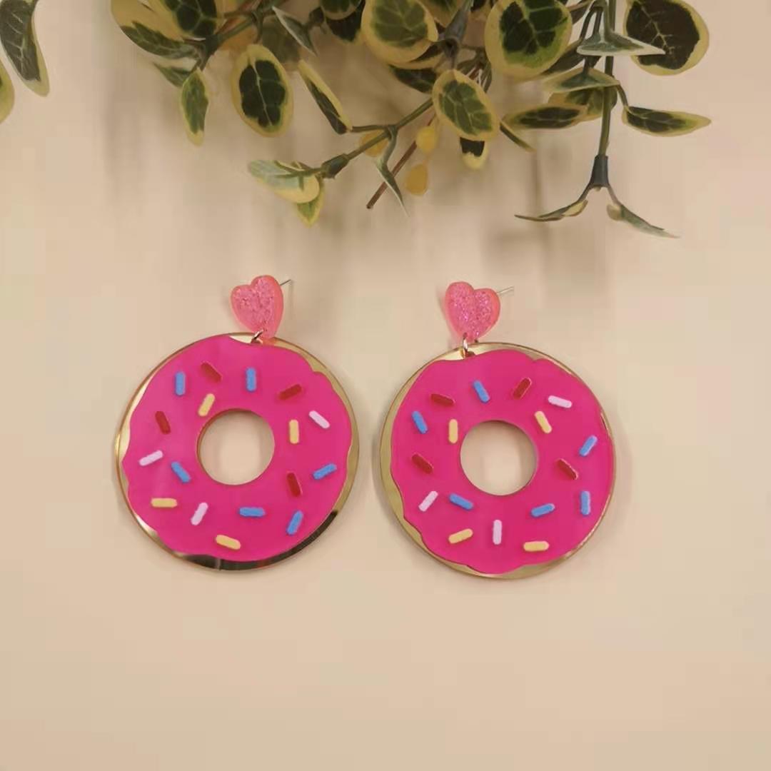 Donut Earrings Girly Cute Large Earrings