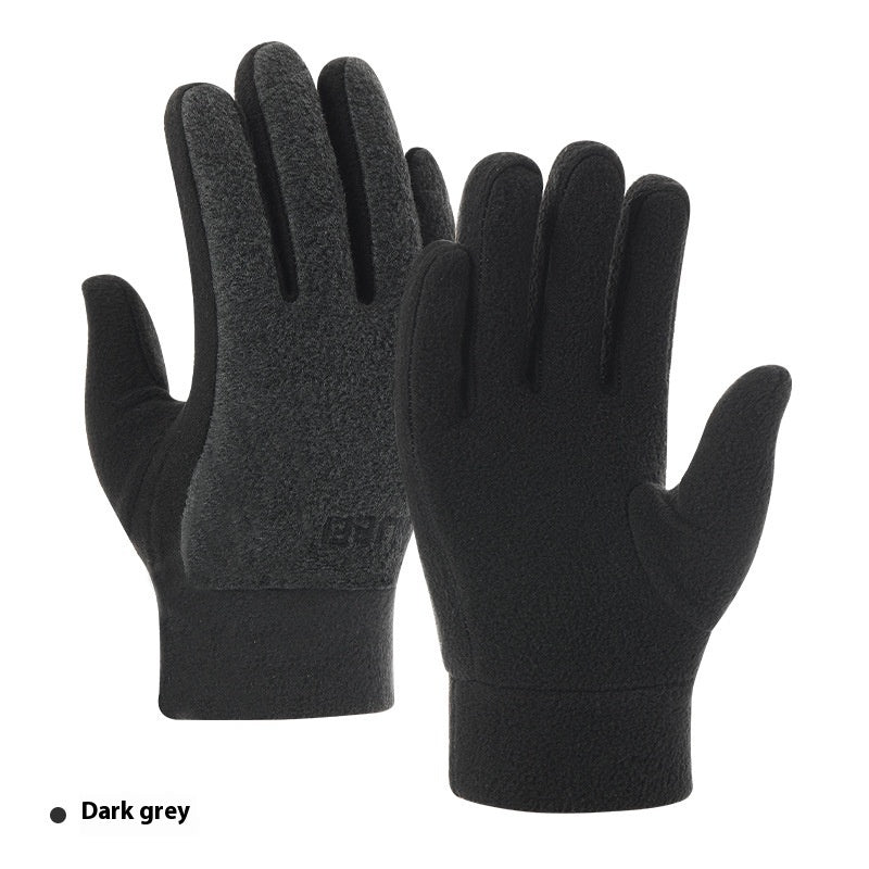 "Autumn and Winter Warm Polar Fleece Gloves – Thick, Fashionable Riding Gloves"