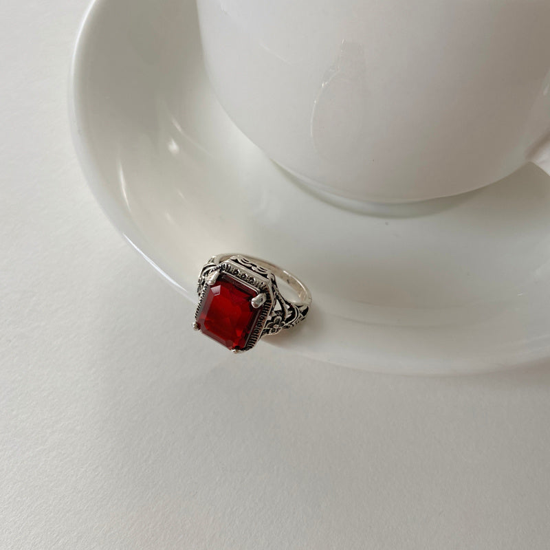 Ancient Silver Ruby Ring