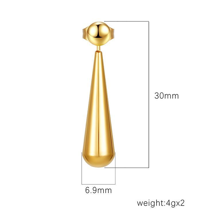 "Minimalist Dual-Wear Long Water Drop Ear Studs – Elegant Versatility for Any Occasion"