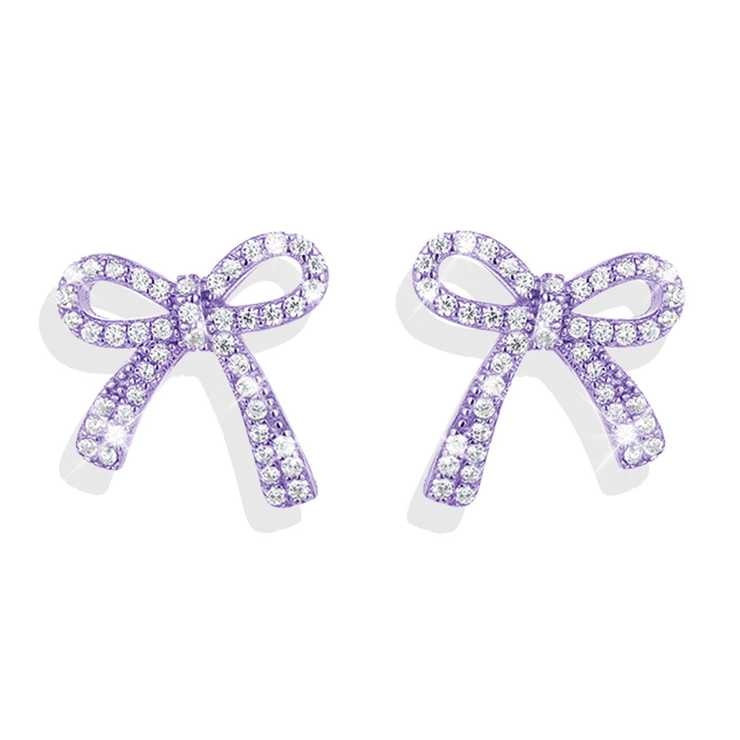 S925 Exquisite Women's Simple Full Diamond Cross Stud Earrings