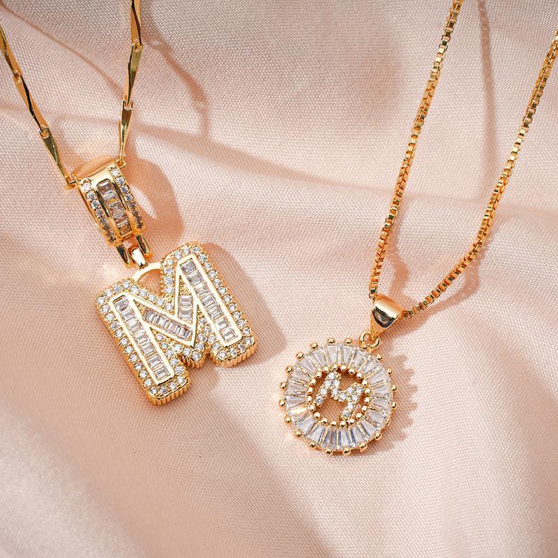 "Diamond Crystal Candy 26-Letter Double-Layer Necklace"