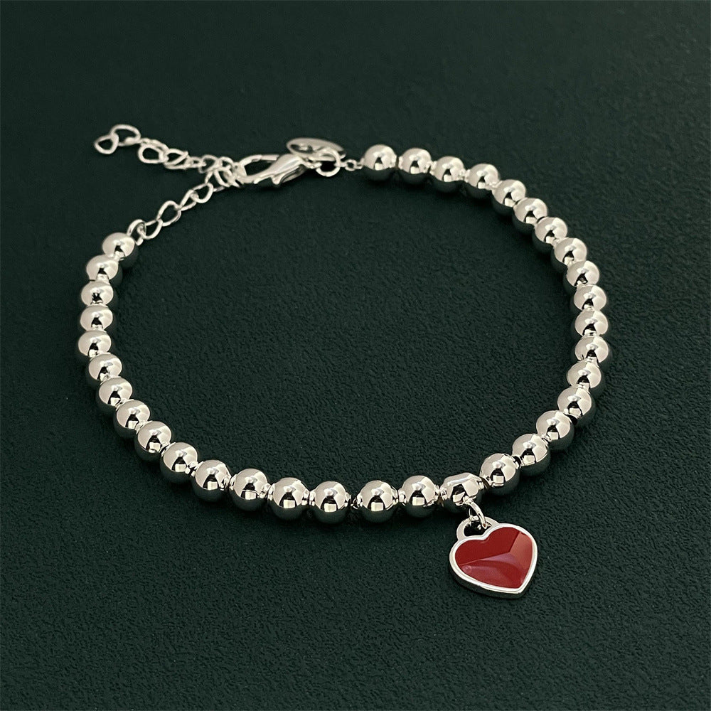 "Women's Fashion Personalized Red Heart Bracelet – A Charming Statement Piece"