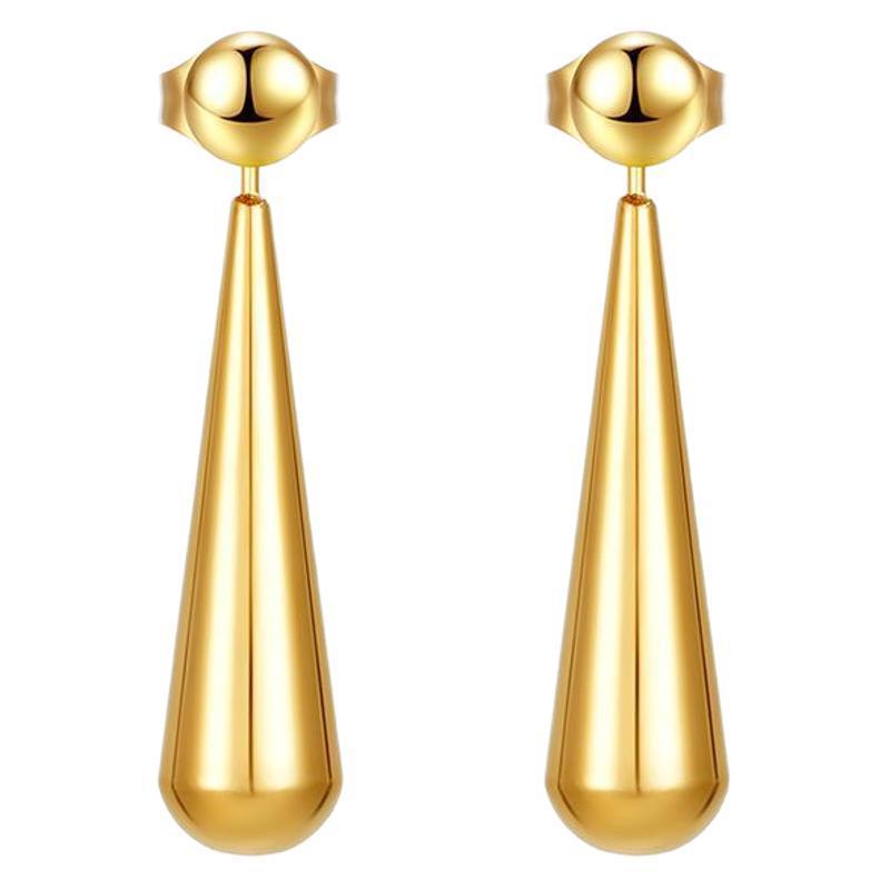 "Minimalist Dual-Wear Long Water Drop Ear Studs – Elegant Versatility for Any Occasion"