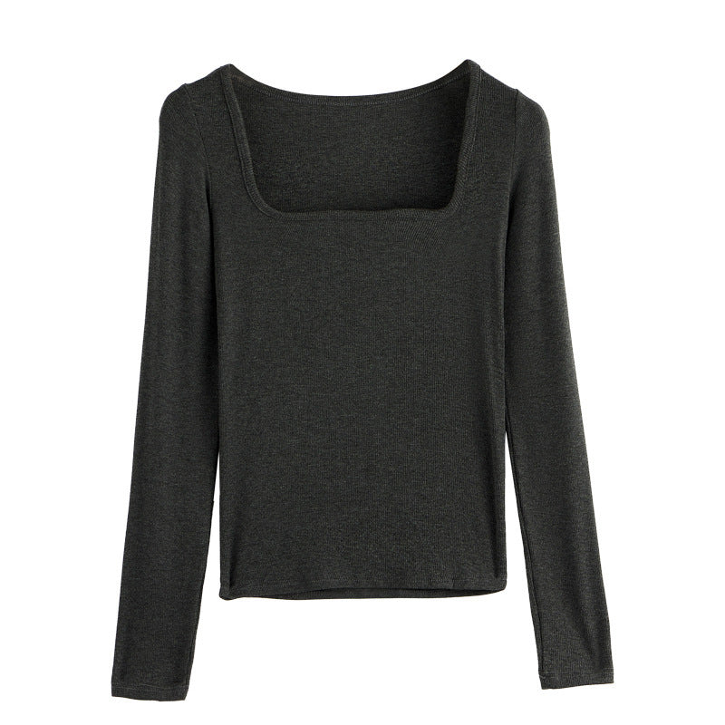 "Korean Slim Fit Long Sleeve Top – Stylish Inner Wear for a Flawless Look"