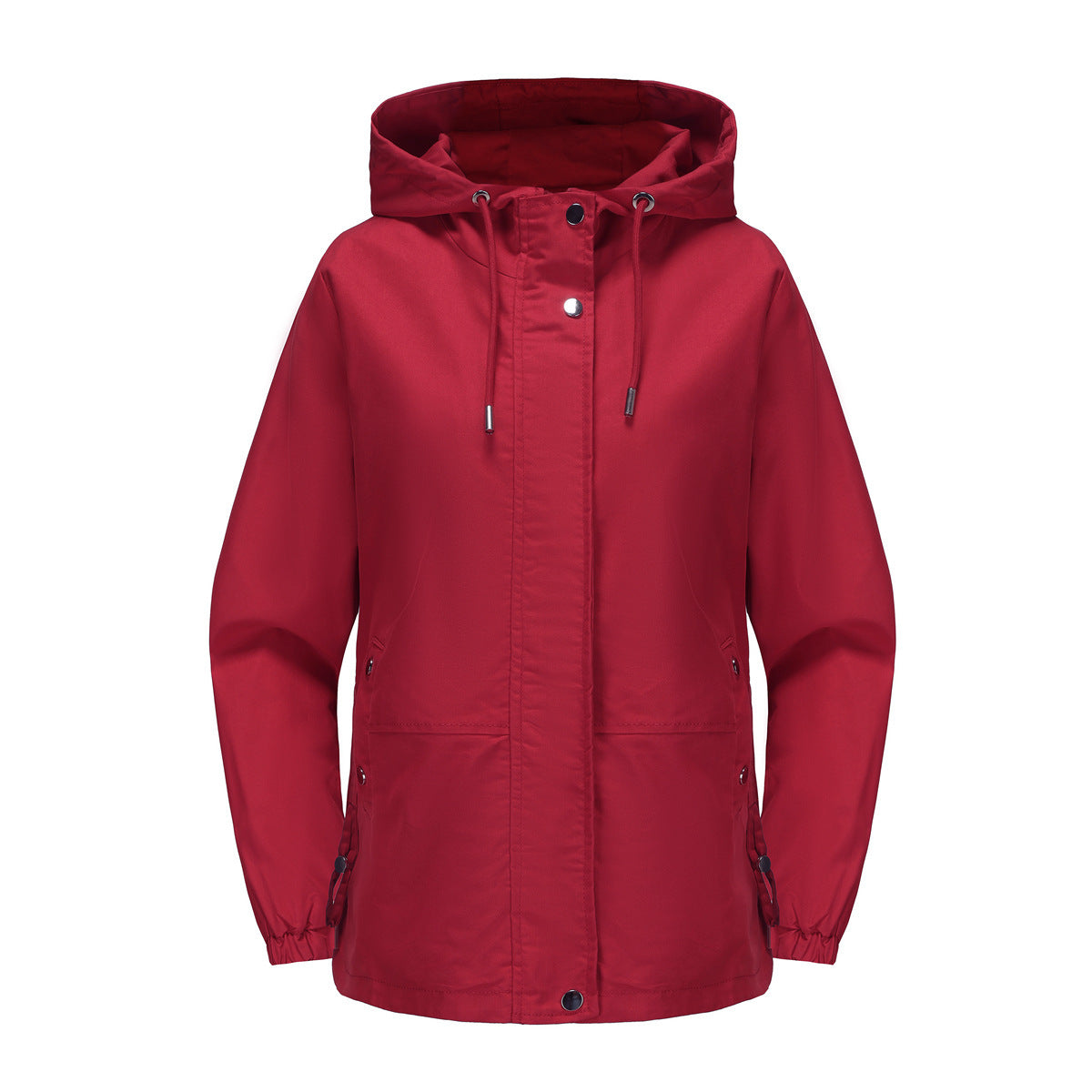 "Women's Loose Windproof Hooded Long Sleeve Jacket"