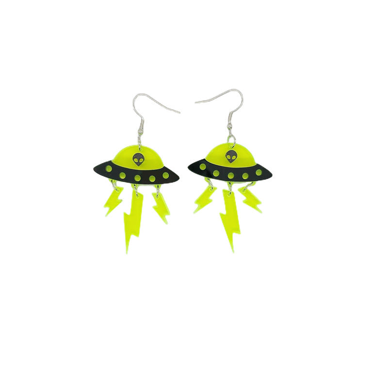 "Acrylic Alien Personalized Earrings – Unique Statement Jewelry for Bold, Trendy Style"