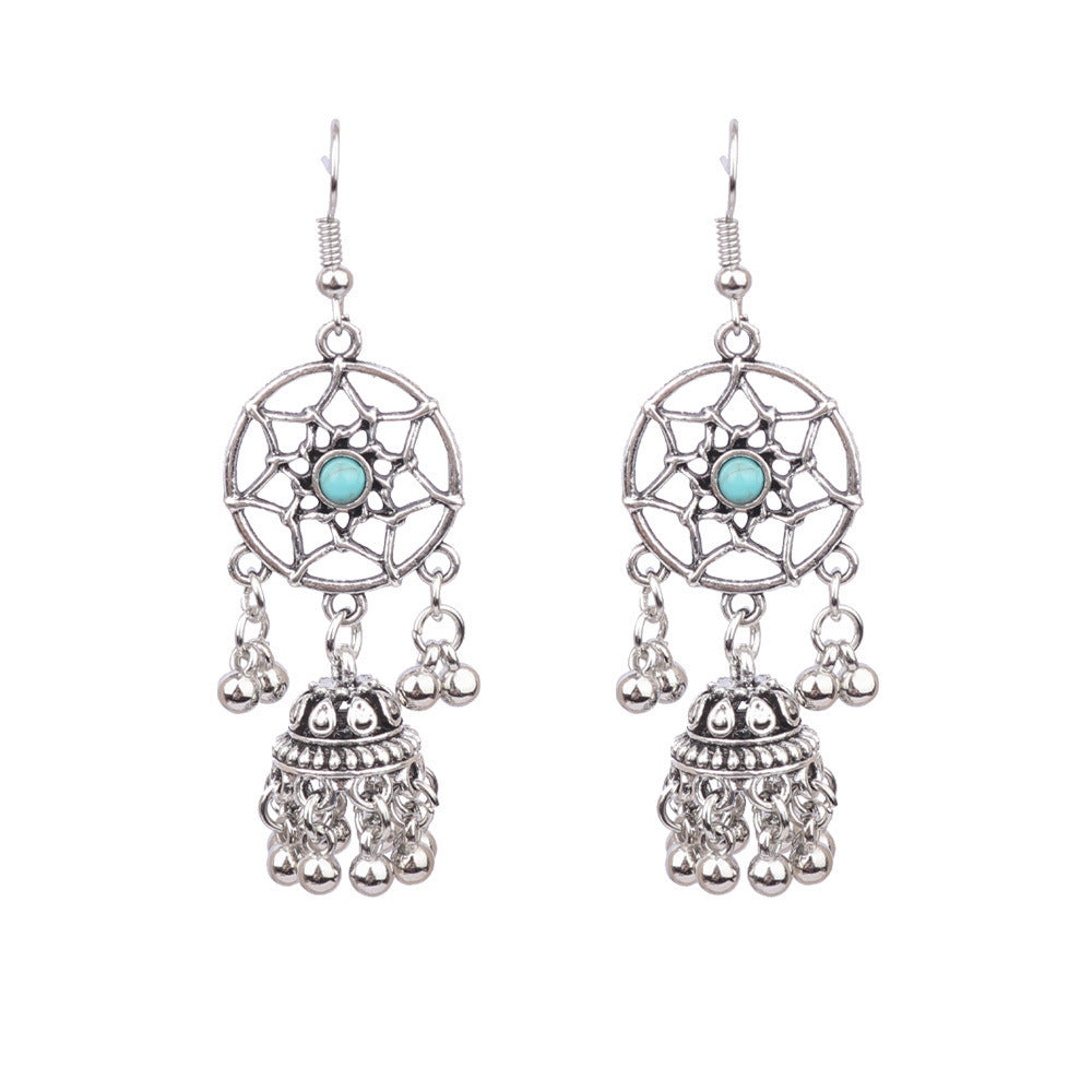 "Vintage Ethnic Style Bell Earrings – Timeless Elegance in Retro Design"