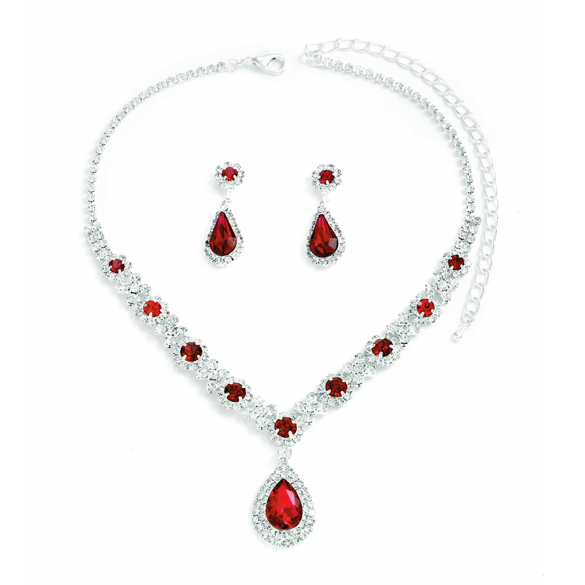 "Fashion New Water Drop Necklace and Earrings Set – Elegant Jewelry Suite for Women"