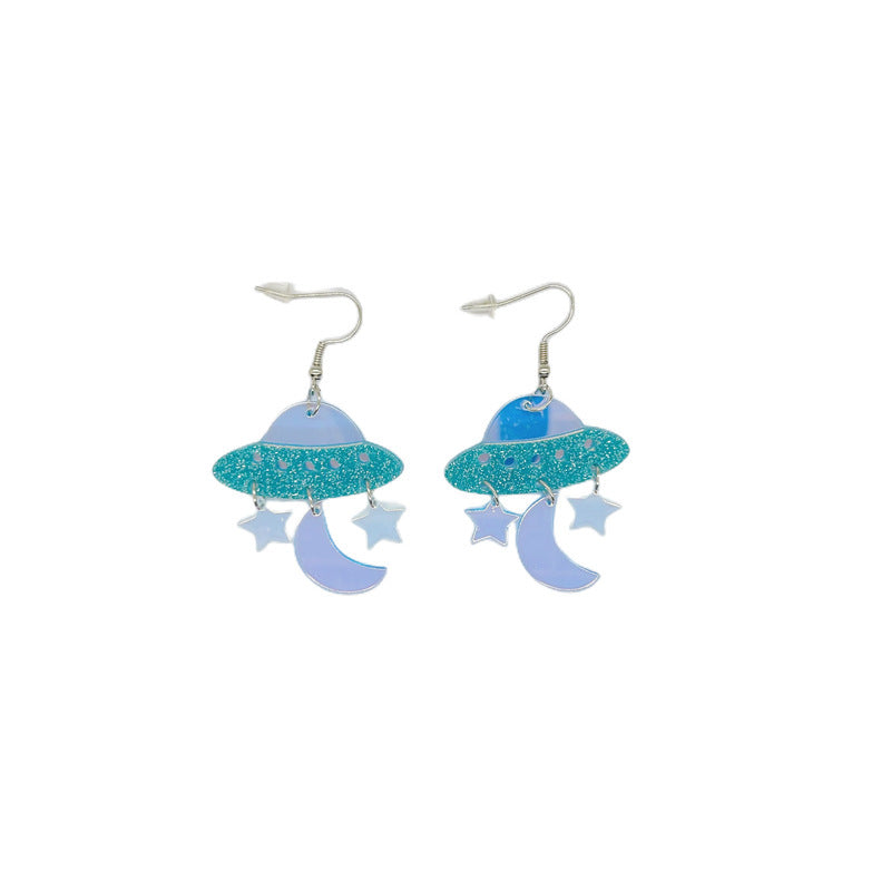 "Acrylic Alien Personalized Earrings – Unique Statement Jewelry for Bold, Trendy Style"