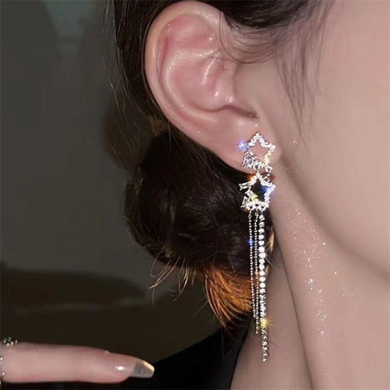 XINGX Water Drop Tassel Earrings Earrings Simple