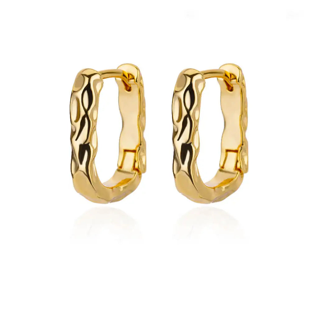 "French Exquisite Elegant Square Pleated Earrings – Geometric Sweet & Cool Style for Women"