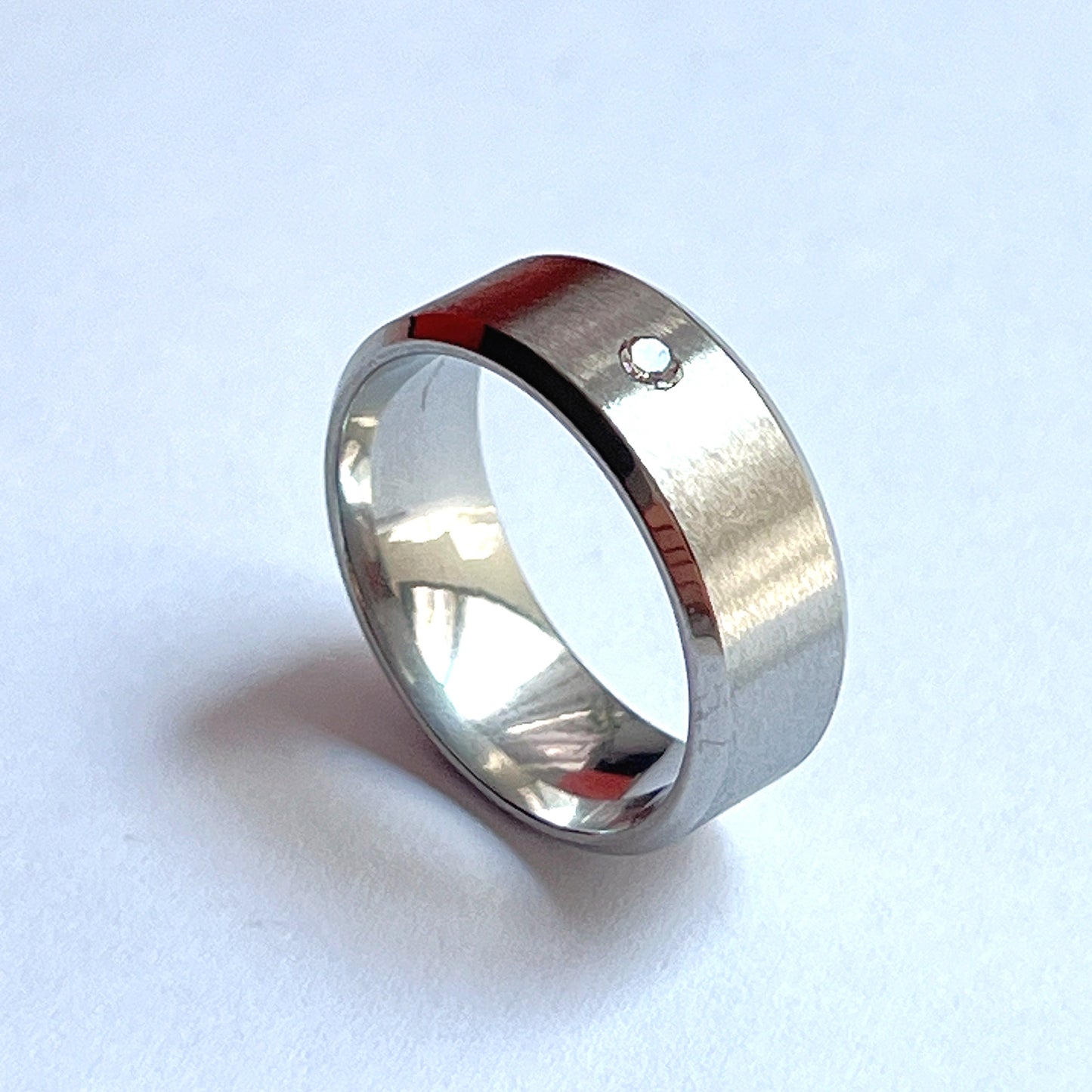 Fashion Titanium Steel Ring Female Does Not Fade 8mm