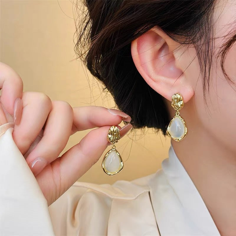 Water Drop Irregular Ear Studs Female Fashion Artistic