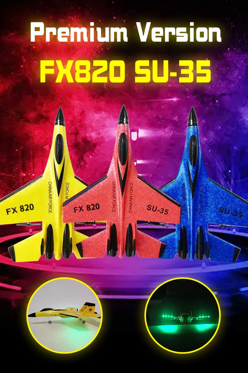 "RC Foam Aircraft SU-35 Plane – 2.4G Remote Control Glider for Kids"