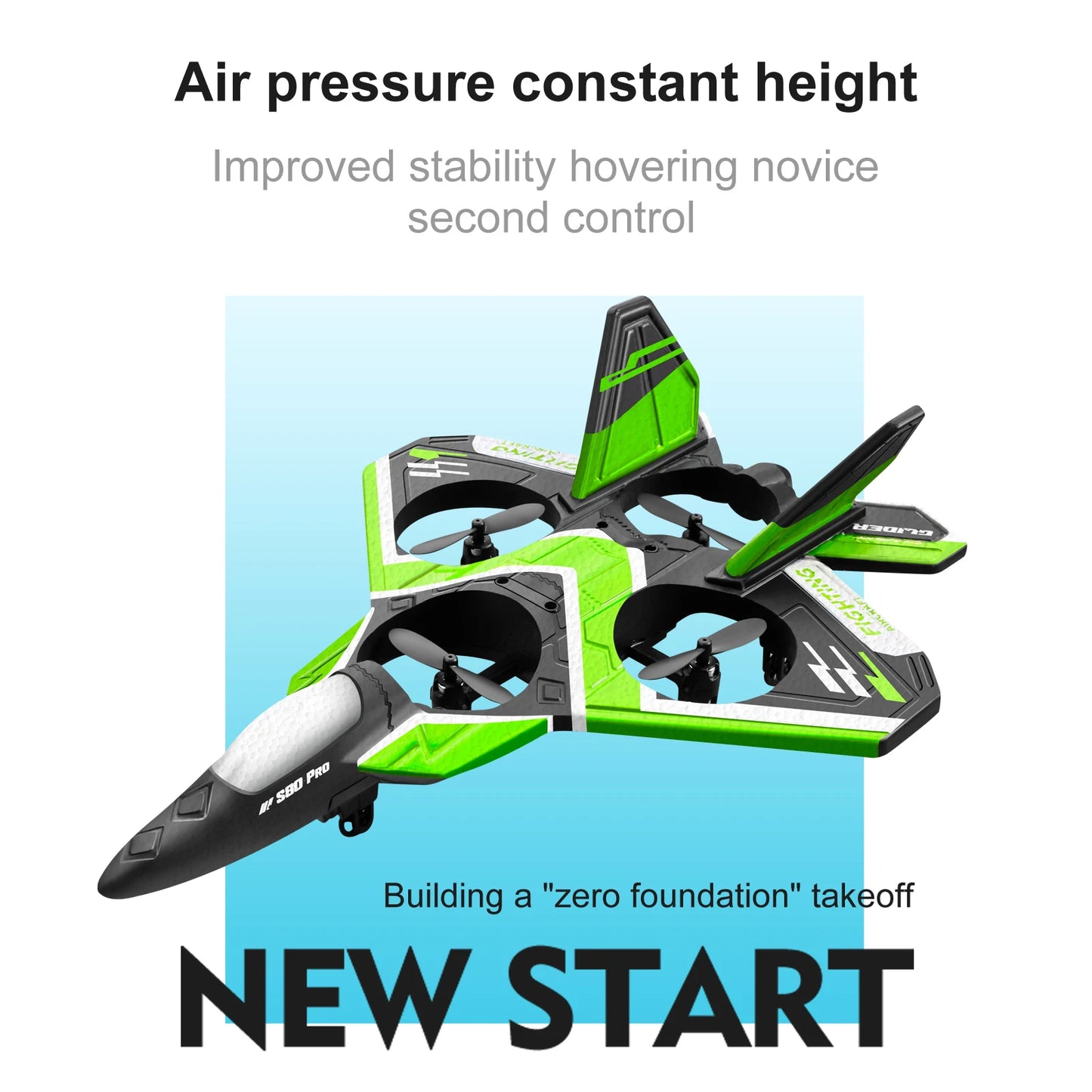 "RC Foam Aircraft Plane with LED Light – 2.4G Radio Control Glider Fighter Airplane for Boys"