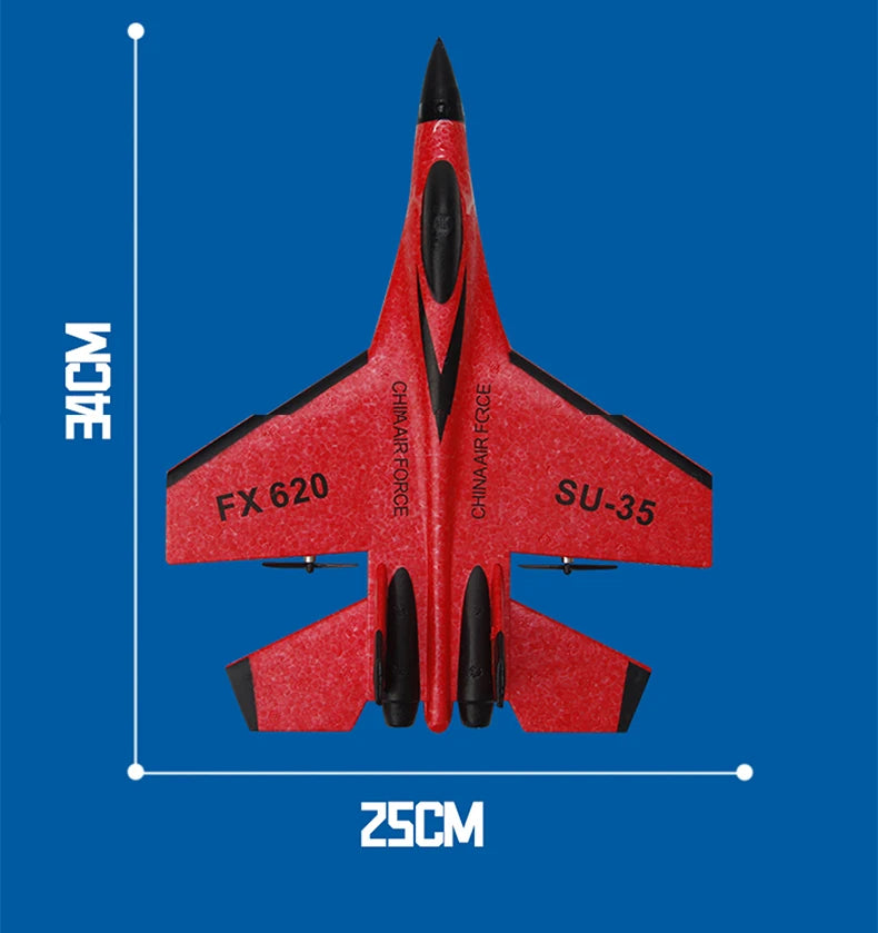 "RC Foam Aircraft SU-35 Plane – 2.4G Remote Control Glider for Kids"