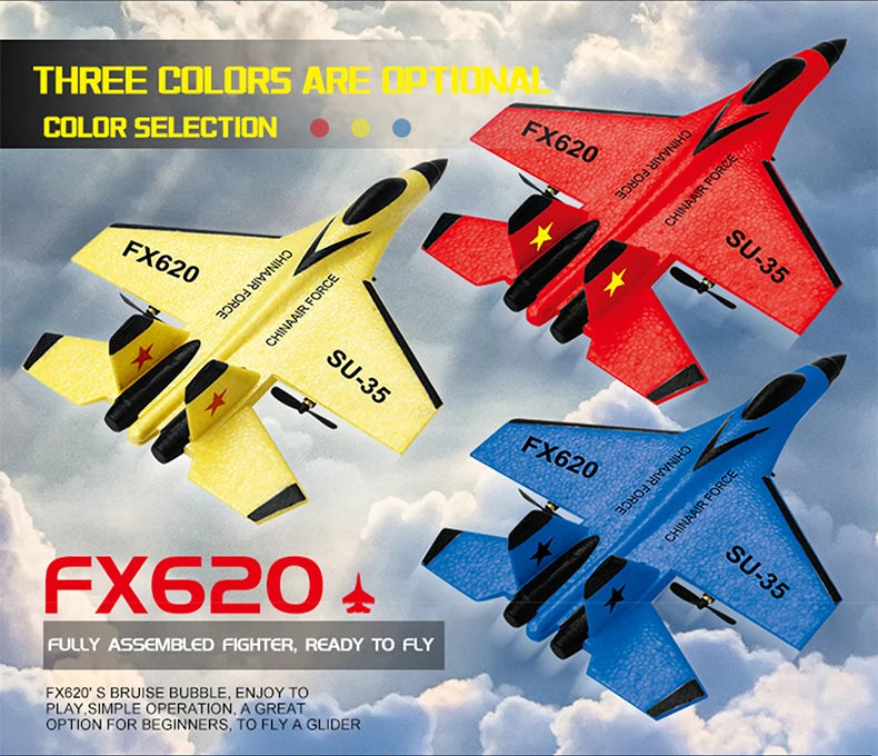 "RC Foam Aircraft SU-35 Plane – 2.4G Remote Control Glider for Kids"