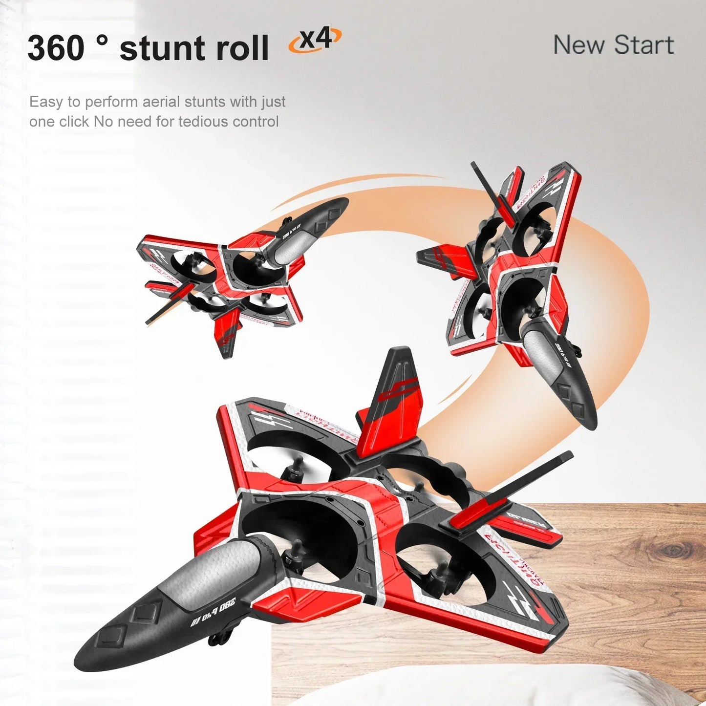 "RC Foam Aircraft Plane with LED Light – 2.4G Radio Control Glider Fighter Airplane for Boys"