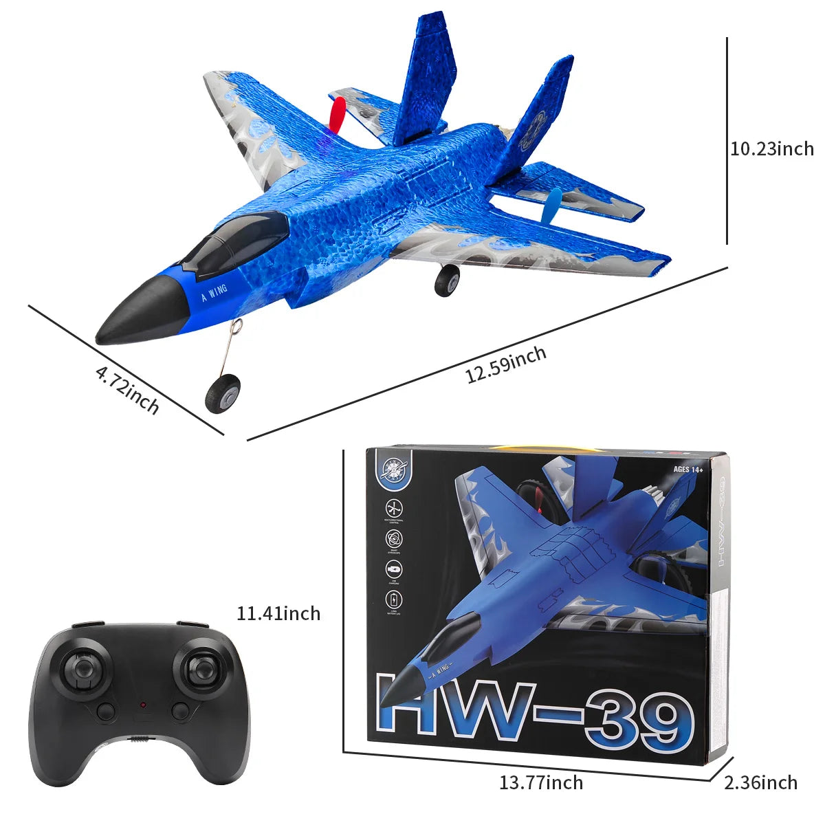 "RC Plane F35 Fighter – 2.4G Remote Control EPP Foam Flying Glider for Kids"