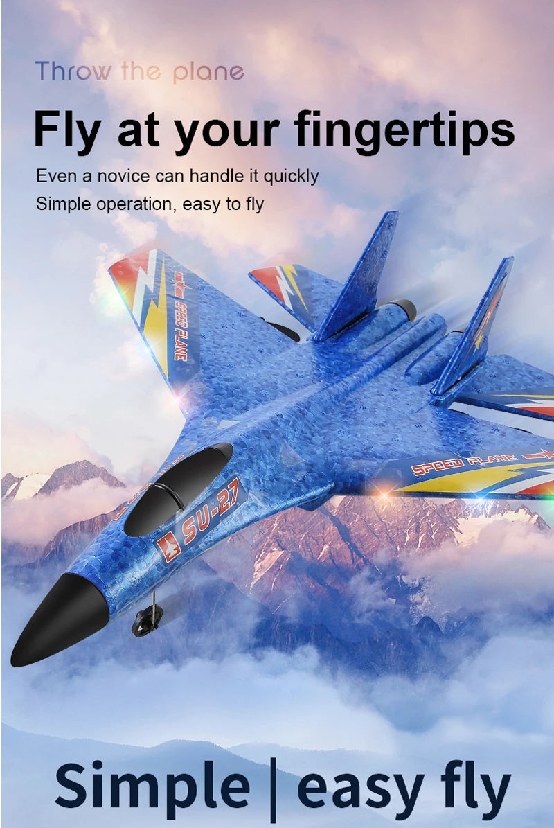 "RC Foam Aircraft SU-35 Plane – 2.4G Remote Control Glider for Kids"