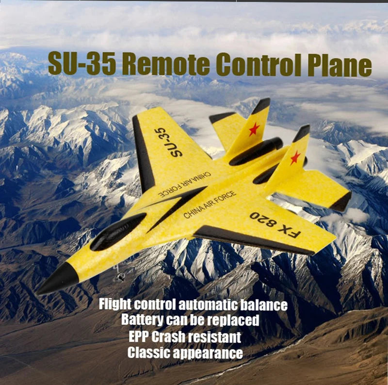 "RC Foam Aircraft SU-35 Plane – 2.4G Remote Control Glider for Kids"