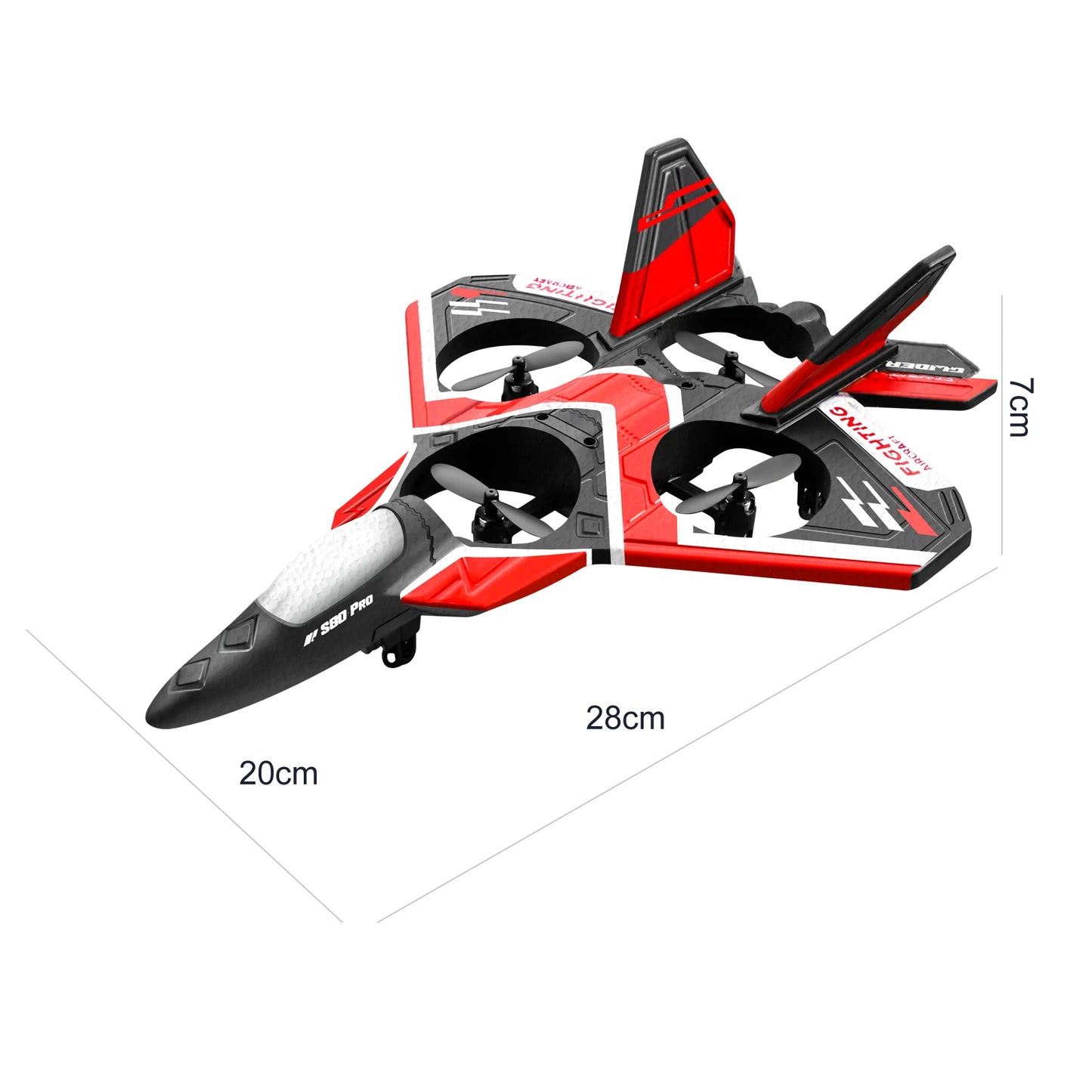 "RC Foam Aircraft Plane with LED Light – 2.4G Radio Control Glider Fighter Airplane for Boys"