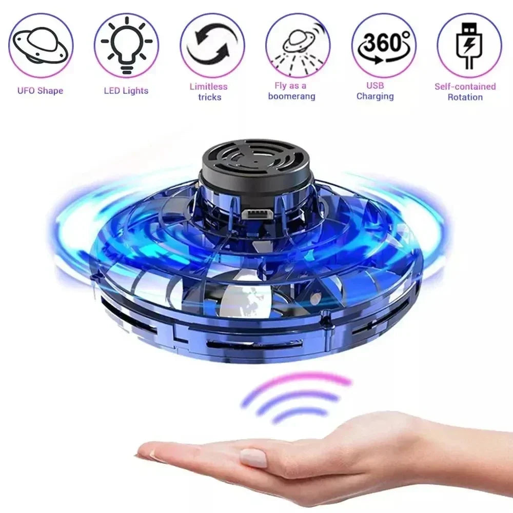 "Galaxy Hover Spinner: LED Mini Drone with Gyro & Flight Modes – Ultimate Flying Toy for Kids & Adults"