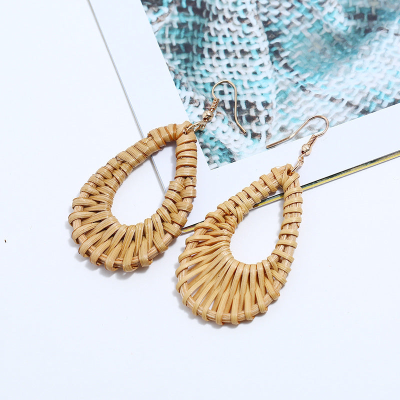 Personalized Rattan Drop Earrings Simple Earrings Earrings