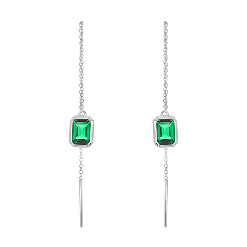 "Women's Design Chain Earrings – Geometric Ornament for Modern Elegance"