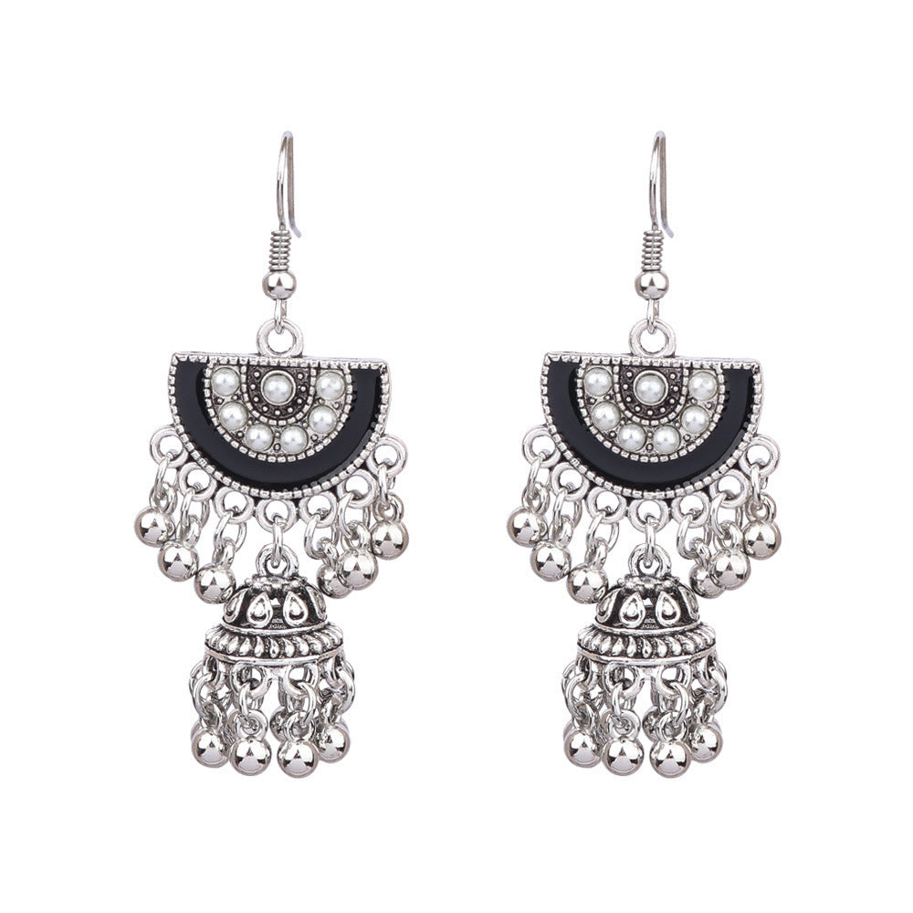 "Vintage Ethnic Style Bell Earrings – Timeless Elegance in Retro Design"