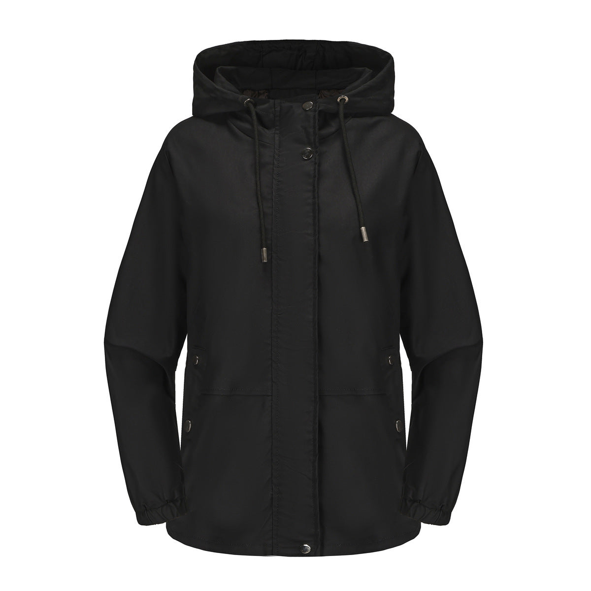 "Women's Loose Windproof Hooded Long Sleeve Jacket"