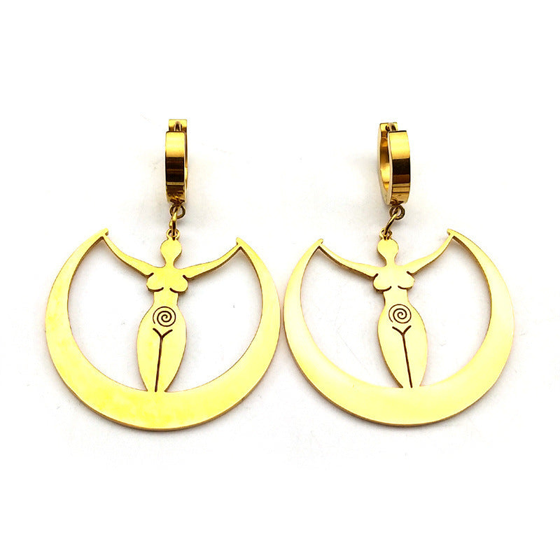 "Moon Vortex Goddess Earrings – Women's Jewelry for a Simple, All-Match Look"