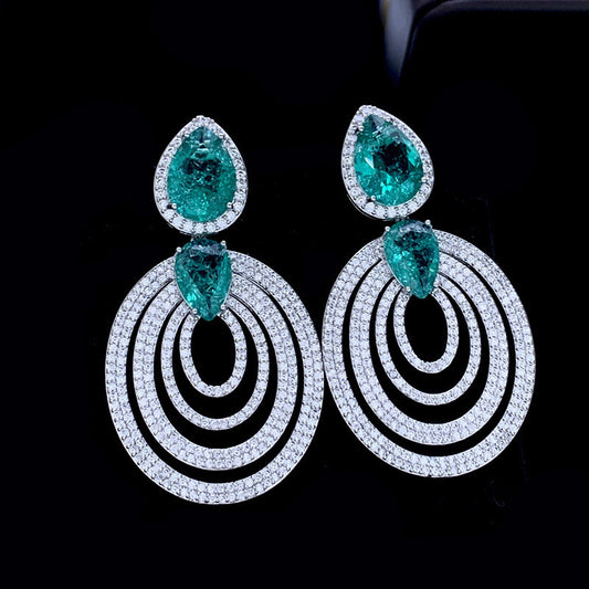 Temperament Personality Circle Heavy Duty Light Luxury Earrings