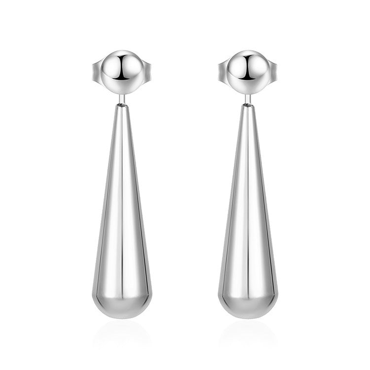 "Minimalist Dual-Wear Long Water Drop Ear Studs – Elegant Versatility for Any Occasion"