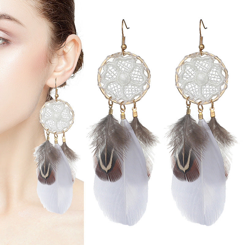 "Women's Casual Versatile Feather Earrings – Effortless Boho Elegance"