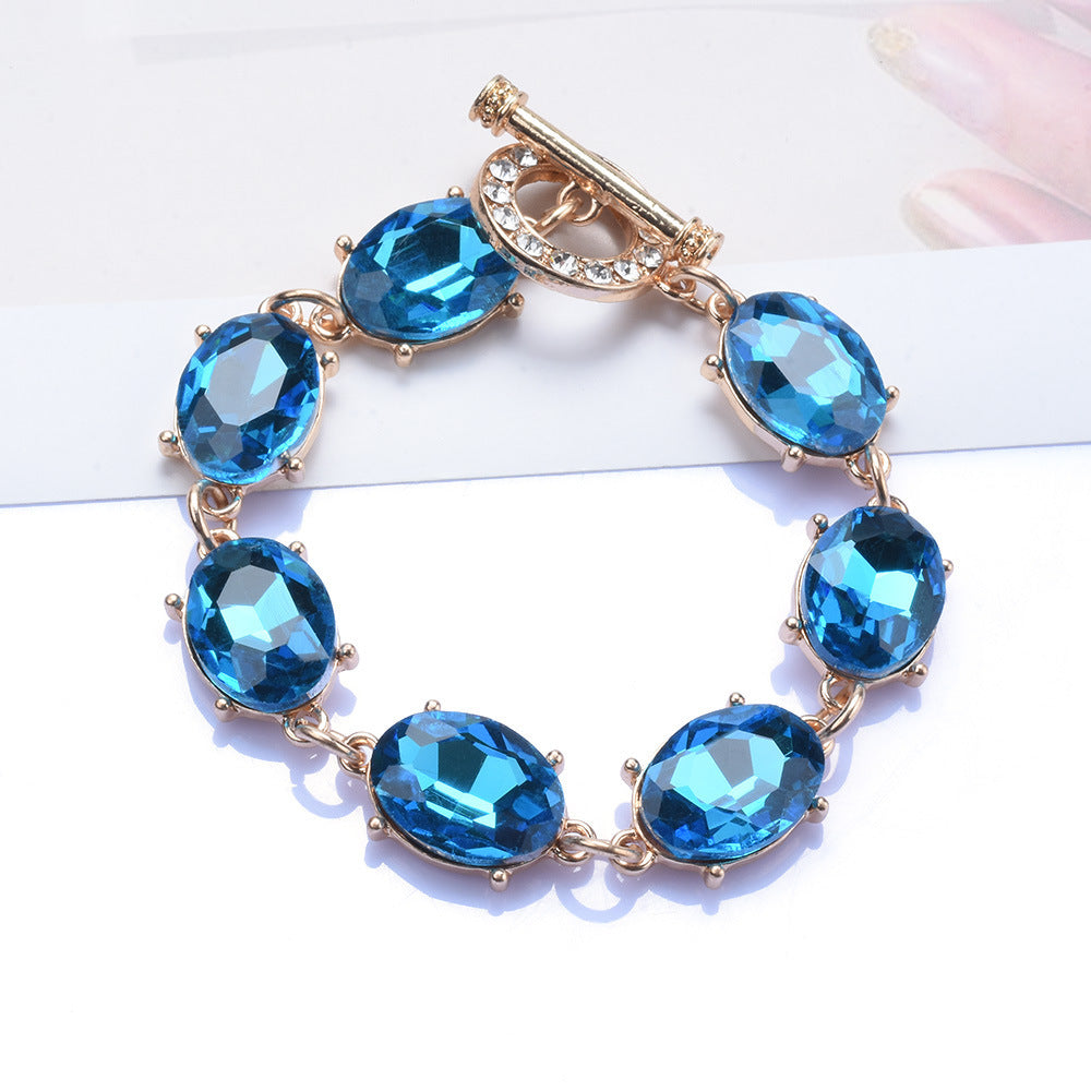 Retro Super Flash Rhinestone Decorative Necklace Women's Fashion Refined Grace Crystal