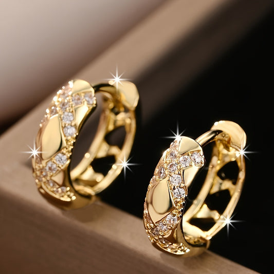 "Faithful Glimmer – Small Hollow Cross Retro Earrings"