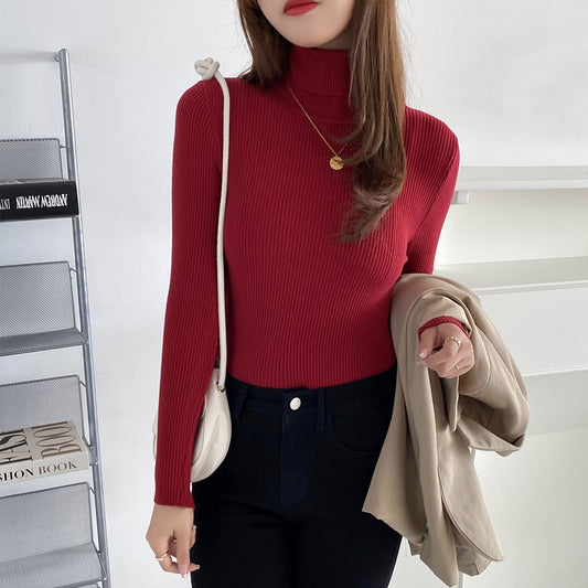 "Basic All-Matching Thickened Turtleneck Sweater – Cozy Essential for Fall & Winter"