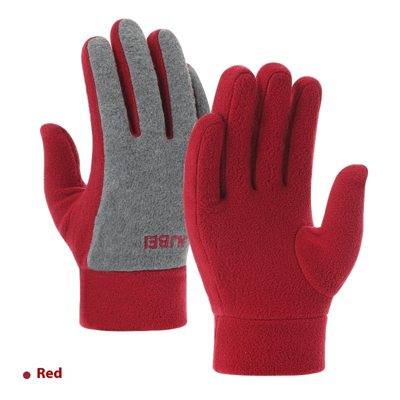 "Autumn and Winter Warm Polar Fleece Gloves – Thick, Fashionable Riding Gloves"